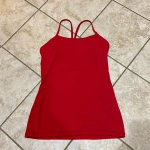 Lululemon Power Y Red Tank Top